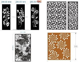 Bộ sưu tập BST Vách Ngăn Hoa CNC Đẹp