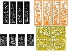 Bộ sưu tập BST Vách Tứ Quý CNC Đẹp
