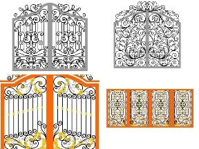 Bộ sưu tập Bộ sưu tập 12 mẫu cổng sắt uốn mỹ thuật