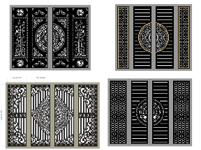 Bộ sưu tập Combo bộ 10 file cổng và hàng rào trống đồng