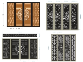 Bộ sưu tập Tổng hợp combo bộ 10 file cổng và hàng rào trống đồng