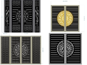 Bộ sưu tập Combo bộ 10 file cổng và hàng rào trống đồng đẹp mắt