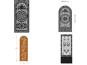 Bộ sưu tập Cổng 1 Cánh Hoa Văn Trang Trí