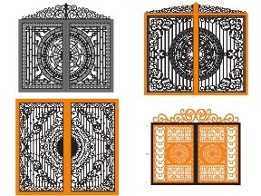 Bộ sưu tập Cổng 2 Cánh CNC Tạo Điểm Nhấn Mặt Tiền