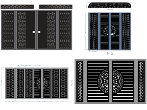 Bộ sưu tập Cổng 4 Cánh Bông Tuyết CNC – Phong Cách Đơn Giản