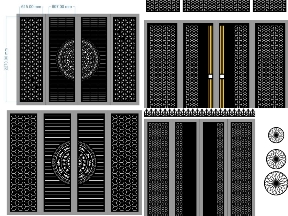 Bộ sưu tập Cổng 4 Cánh Bông Tuyết Sắt Mỹ Thuật