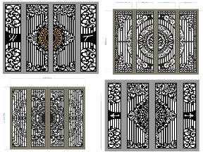 Bộ sưu tập Cổng 4 Cánh Hiện Đại Chuẩn Kiến Trúc Mới