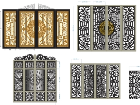 Bộ sưu tập Cổng 4 Cánh Hiện Đại Phối Màu Ấn Tượng