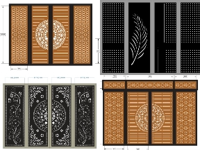 Bộ sưu tập BST Cổng 4 Cánh Hiện Đại Phong Cách Kiến Trúc Mới