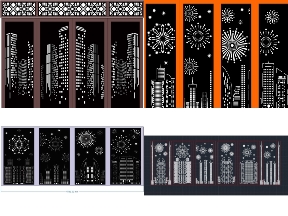 Bộ sưu tập Cổng 4 Cánh Hiện Đại Thành Phố