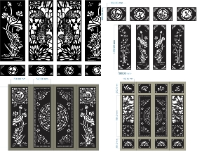 Bộ sưu tập Cổng 4 Cánh Hoa Sen Nhôm Đúc Cao Cấp