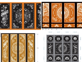 Bộ sưu tập Cổng 4 Cánh Hoa Sen Sang Trọng