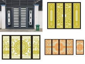 Bộ sưu tập Cổng 4 Cánh Nghệ Thuật Hiện Đại Tổng Hợp