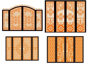 Bộ sưu tập Cổng 4 Cánh Nghệ Thuật Sang Trọng