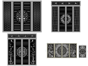 Bộ sưu tập Cổng 4 Cánh Trống Đồng CNC – Hoa Văn Đông Sơn Cân Đối