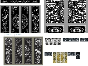 Bộ sưu tập Cổng 4 Cánh Tứ Linh Đẹp Ấn Tượng