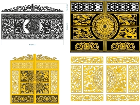 Bộ sưu tập Cổng 4 Cánh Tứ Linh Sắt Mỹ Thuật