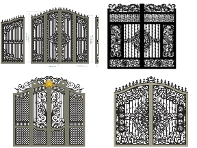 Bộ sưu tập Cổng 4 Cánh Vòm CNC Đẹp