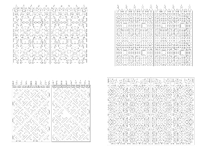 Bộ sưu tập Corel và Autocad thiết kế 6 bộ Cổng 2 cánh đẹp