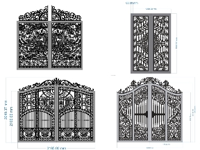 Bộ sưu tập Download bộ 10 mẫu Cổng 2 cánh hiện đại sang trọng