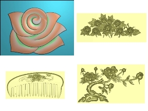 Bộ sưu tập Download tổng hợp bộ 5 mẫu Hoa hồng CNC file jdpaint