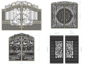 Bộ sưu tập File 15 mẫu cổng 2 cánh mới