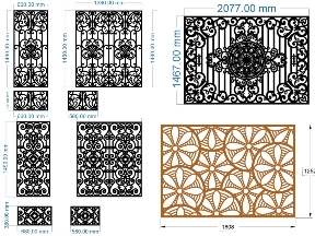 Bộ sưu tập File cnc hàng rào hoa văn hiện đại