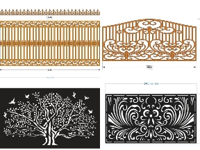 Bộ sưu tập File cnc hàng rào hoa sang trọng