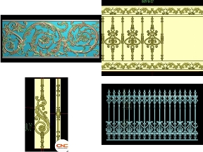Bộ sưu tập File cnc mẫu lan can mới file 3d