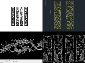 Bộ sưu tập File CNC tổng hợp 5 file Tứ quý cực kỳ mới lạ