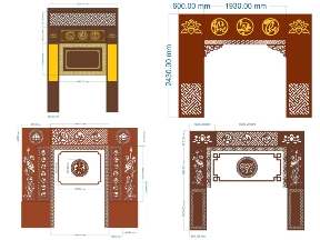Bộ sưu tập File cnc vách ngăn phòng thờ hoa sen