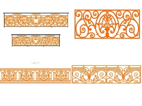 Bộ sưu tập DXF File lan can CNC mới cập nhật