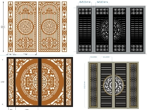 Bộ sưu tập File mẫu 17 cổng 4 cánh hiện đại