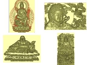 Bộ sưu tập Jdpaint tổng hợp 5 mẫu Phật giáo 3d