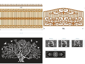Bộ sưu tập Kho file cắt cnc hàng rào hiện hành