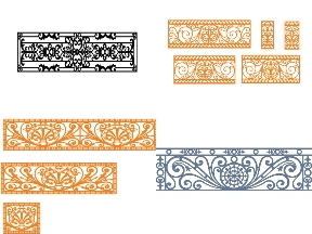 Bộ sưu tập Lan can CNC trang trí cầu thang đẹp 2d