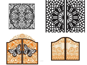 Bộ sưu tập Mẫu 15 bộ bản vẽ cổng 2 cánh