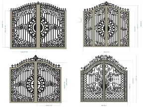 Bộ sưu tập Mẫu Cổng 2 Cánh Có Vòm Đối Xứng Tinh Tế