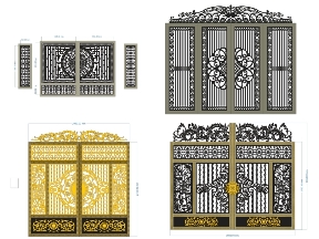 Bộ sưu tập Mẫu Cổng 2 Cánh Đối Xứng Thanh Thoát