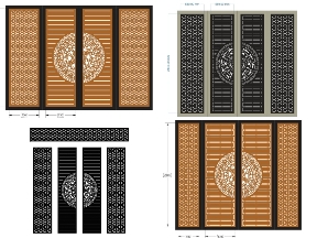 Bộ sưu tập Mẫu Cổng 4 Cánh Bông Tuyết CNC Nghệ Thuật