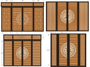 Bộ sưu tập Mẫu Cổng 4 Cánh Bông Tuyết Phong Cách Tối Giản