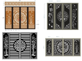 Bộ sưu tập Mẫu Cổng 4 Cánh Trống Đồng Điểm Trúc - Tinh Hoa Hội Tụ