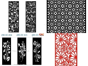 Bộ sưu tập Mẫu Vách Ngăn Hoa CNC Trang Trí Không Gian