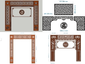 Bộ sưu tập Mẫu Vách Thờ CNC Hiện Đại