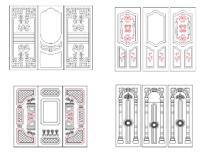 Bộ sưu tập Sale 20% ngay khi tải 6 mẫu huỳnh cửa CNC file corel + autocad