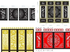 Bộ sưu tập Thiết kế 7 mẫu cổng họa tiết hoa sen