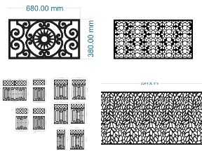 Bộ sưu tập Thiết kế bộ sưu tập 6 mẫu lan can
