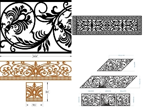 Bộ sưu tập Cắt cnc Lan Can CNC Độc Quyền