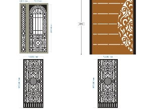 Bộ sưu tập Thiết kế mẫu 15 bản vẽ cổng 1 cánh
