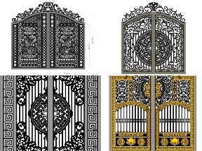 Bộ sưu tập Thiết kế mẫu cổng 2 cánh 15 bộ